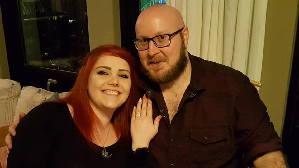 Steve’s birthday dinner, just after we announced our engagement!