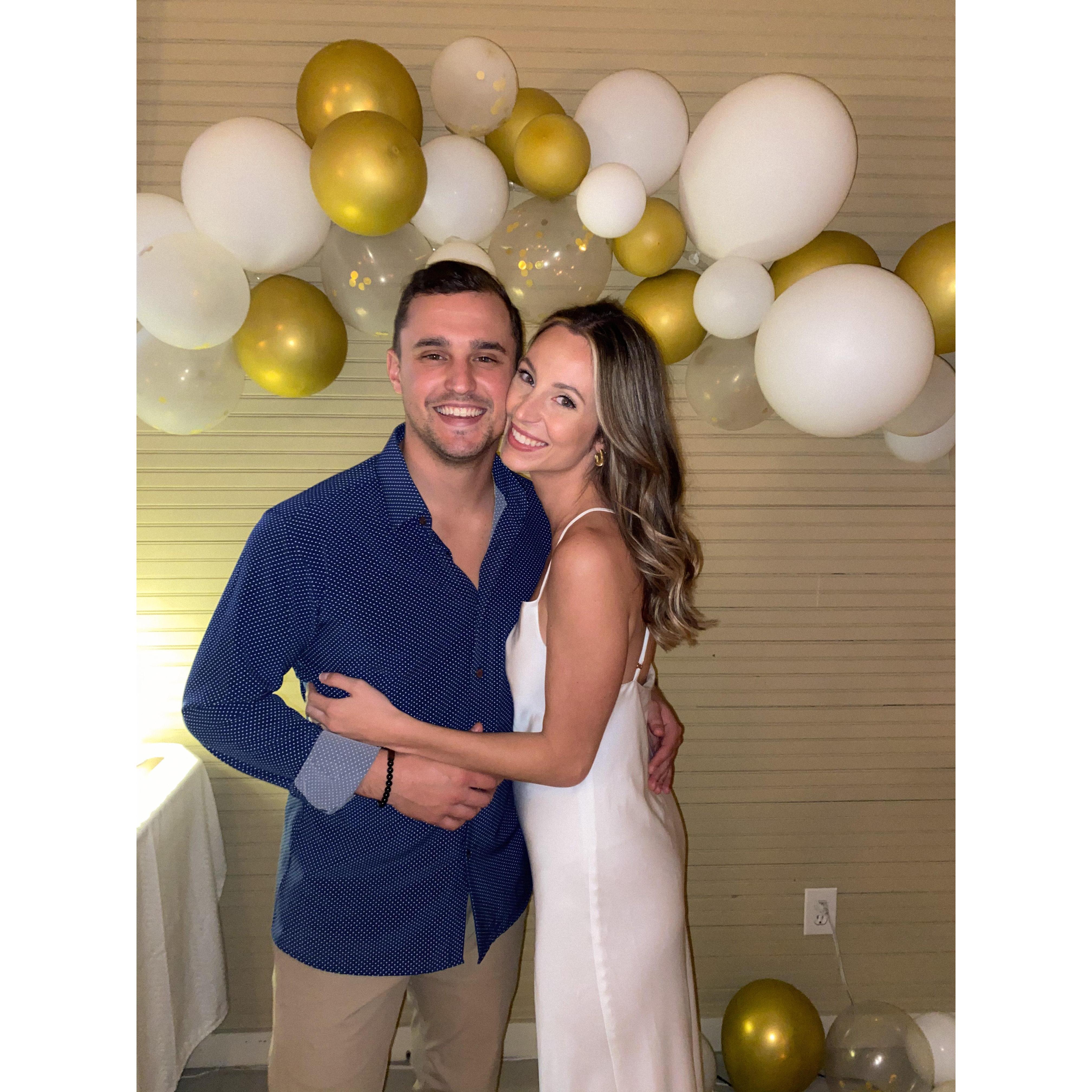 2020. Celebrating our engagement with friends in Nashville.