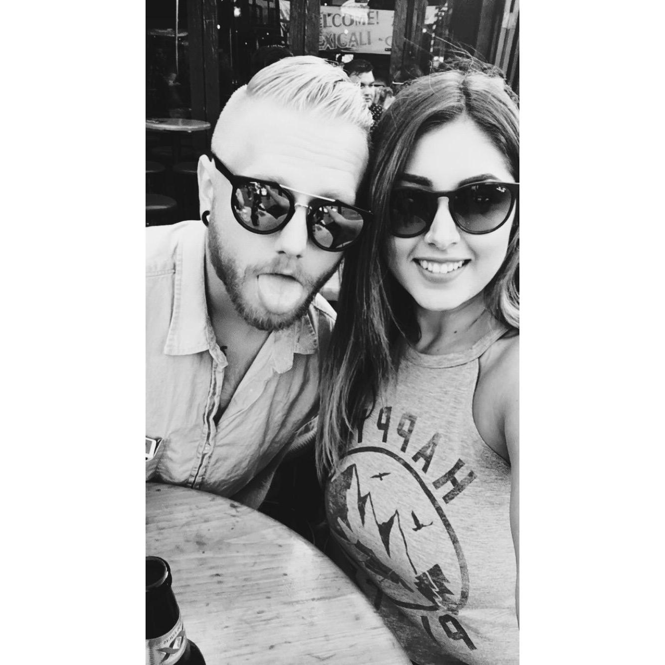 Our first ever trip as friends before we started dating to Ensenada, Baja California.