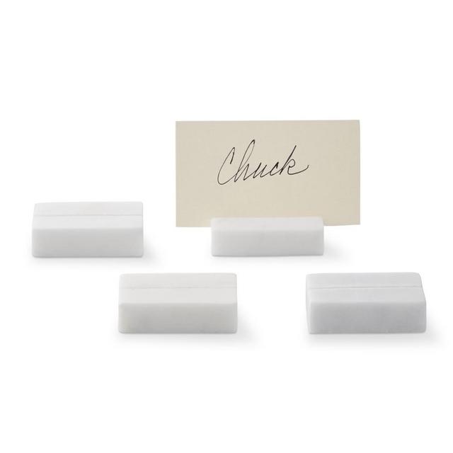 White Marble Place Card Holder