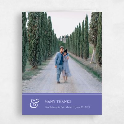 Periwinkle, Purple Wedding Thank You - Verona Banner
