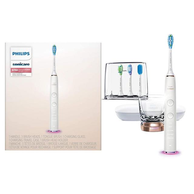 Philips Sonicare Diamondclean Smart 9750 Rechargeable Electric Toothbrush, Rose Gold HX9924/65