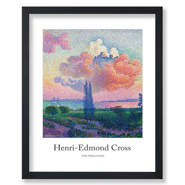 Poster Master Vintage Henri-Edmond Cross Poster - Retro The Pink Cloud Print - Impressionism Art - Landscape Art - Gift for Him & Her - Decor for Bedroom, Living Room or Dorm - 11x14 UNFRAMED Wall Art