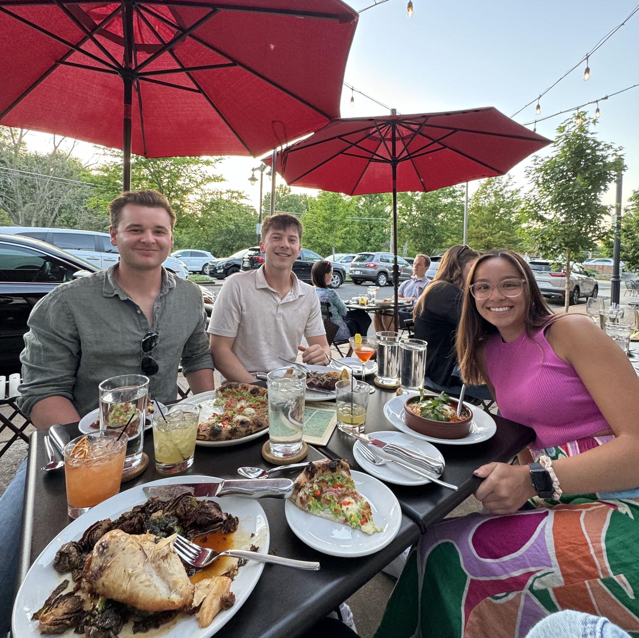 May 2024: Dinner with Amber and Jack at Louie (Our favorite restaurant in STL)