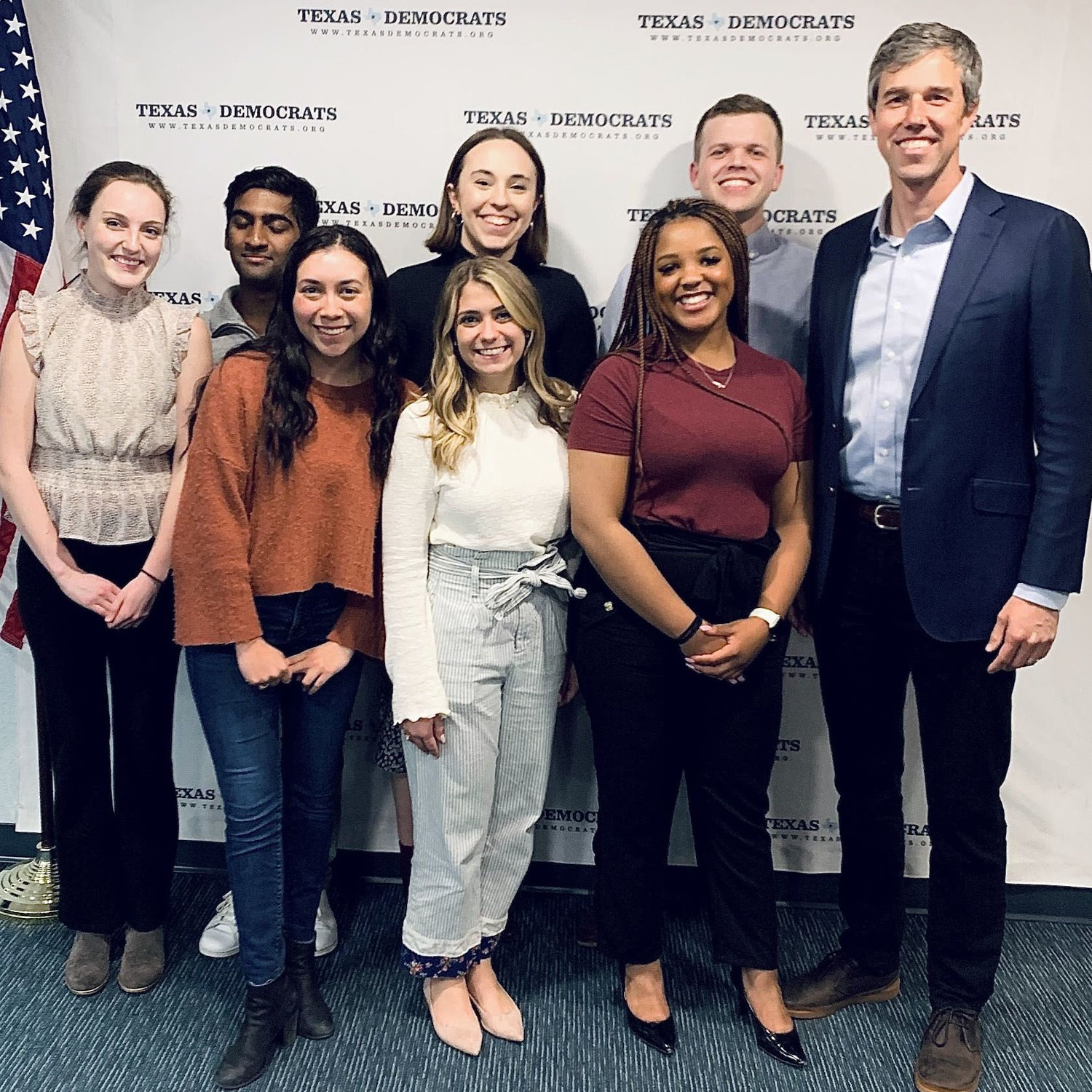 We met as college interns for the Texas Democratic Party. Beto O'Rourke's visit to the office was our excuse to text each other for the first time.