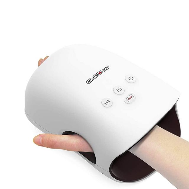 CINCOM Rechargeable Hand Massager with Heat for Women, Cordless Electric Massager for Hands, Air Compression Kneading Massage with Heat for Arthritis, Wrist, Pain Relief & Finger Numbness