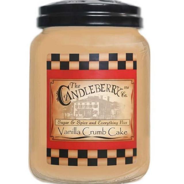 Candleberry Candles | Strong Fragrances for Home | Hand Poured in The USA | Highly Scented & Long Lasting | Large Jar 26 oz (Vanilla Crumb Cake)