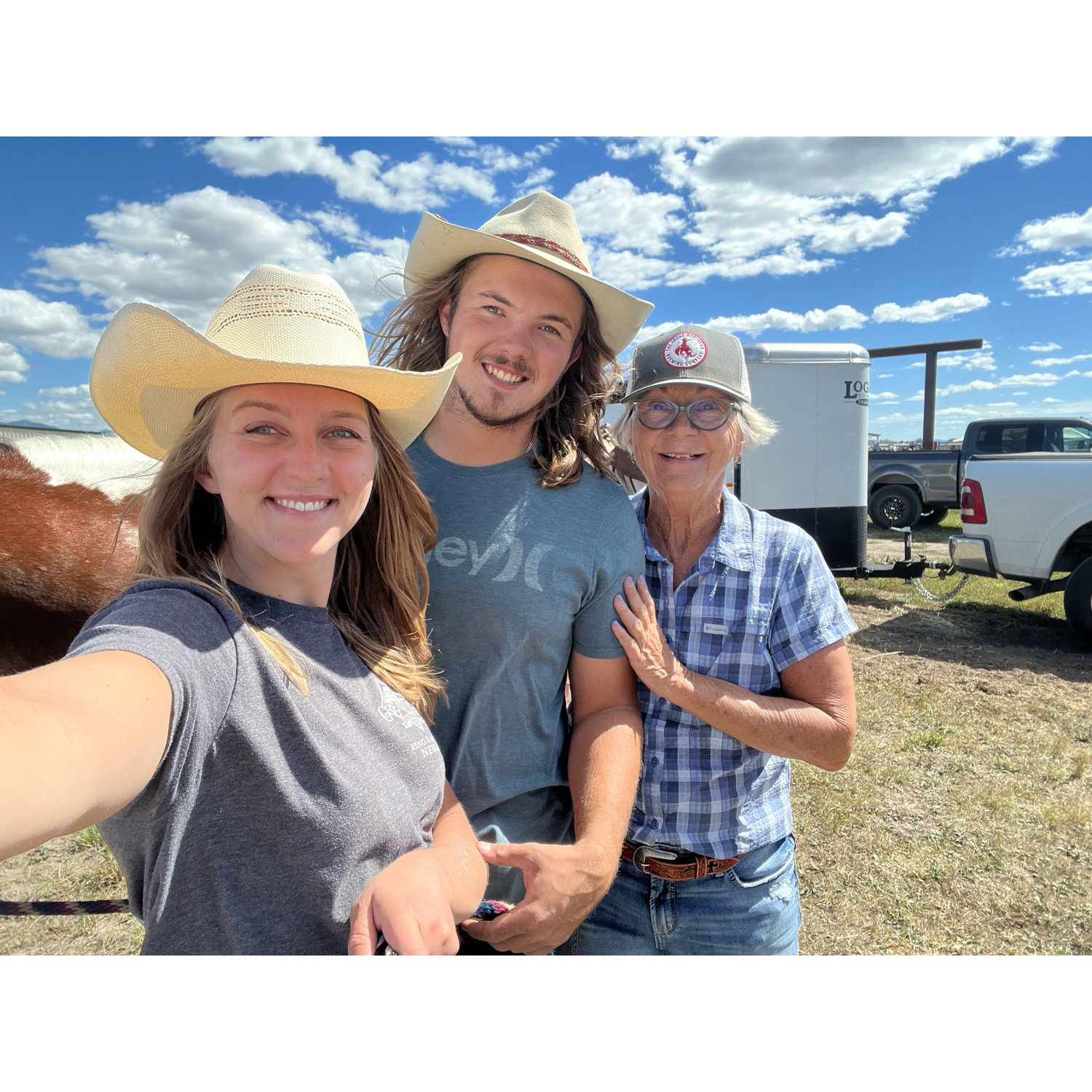 Rode through fields and across a highway to say high to grandma
