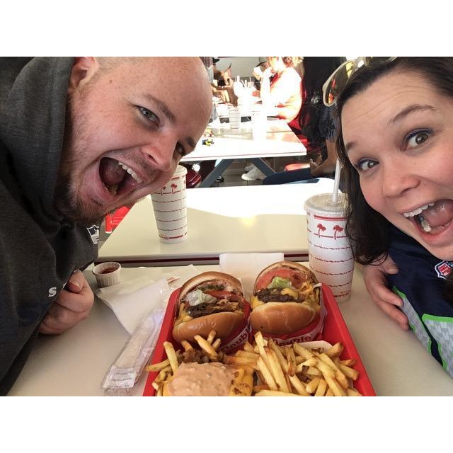 Jon first attracted Nicole's attention by talking about his deep love for In-N-Out. The first thing we had in common! <3