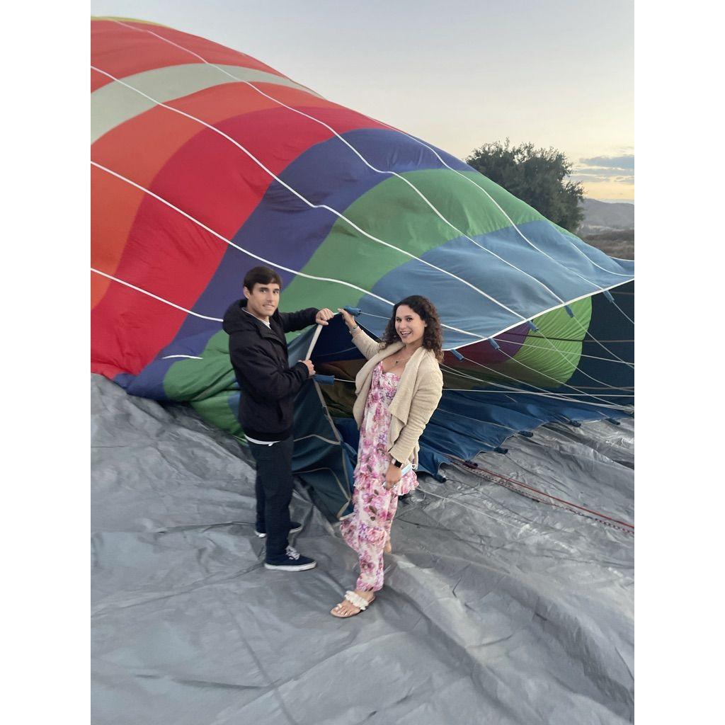 Early morning hot air balloon rides