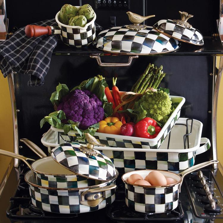 MacKenzie-Childs, Courtly Check Saucepan | Zola