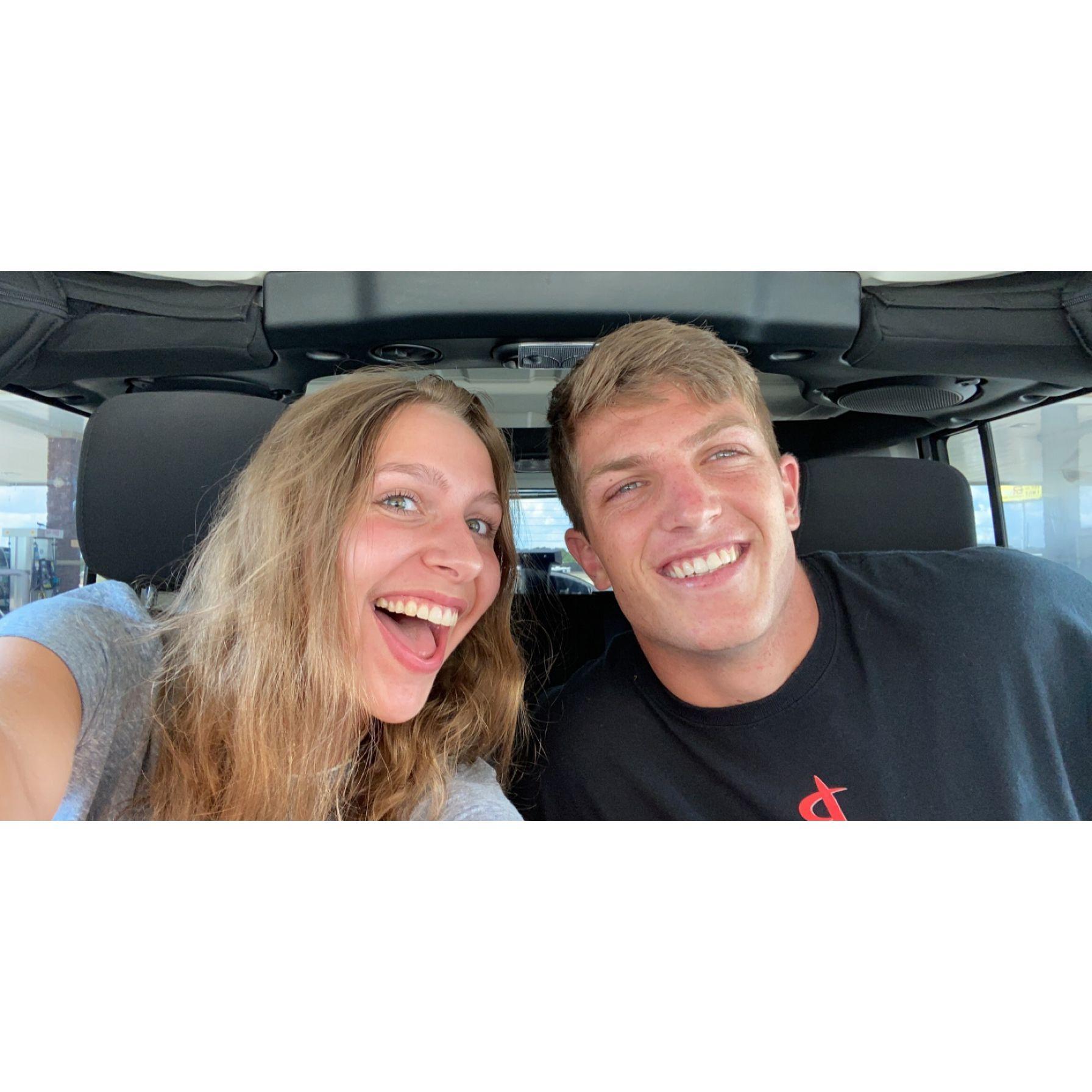 Driving to New Braunfels for an anniversary trip… 4 years? 5?