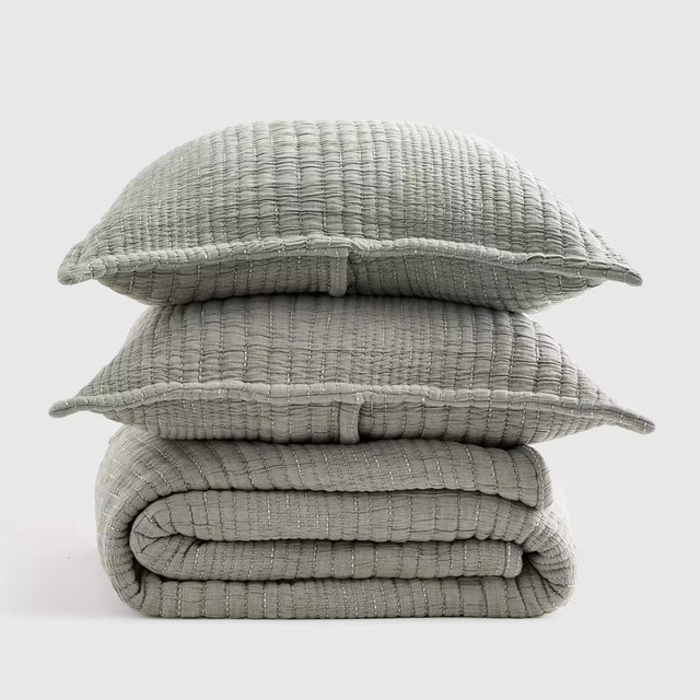 Organic Cotton Channel Quilt Set - Queen