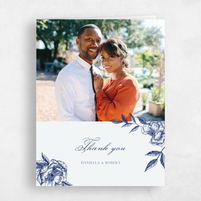Dark Royal, Blue Wedding Thank You - Iniguez Photo
