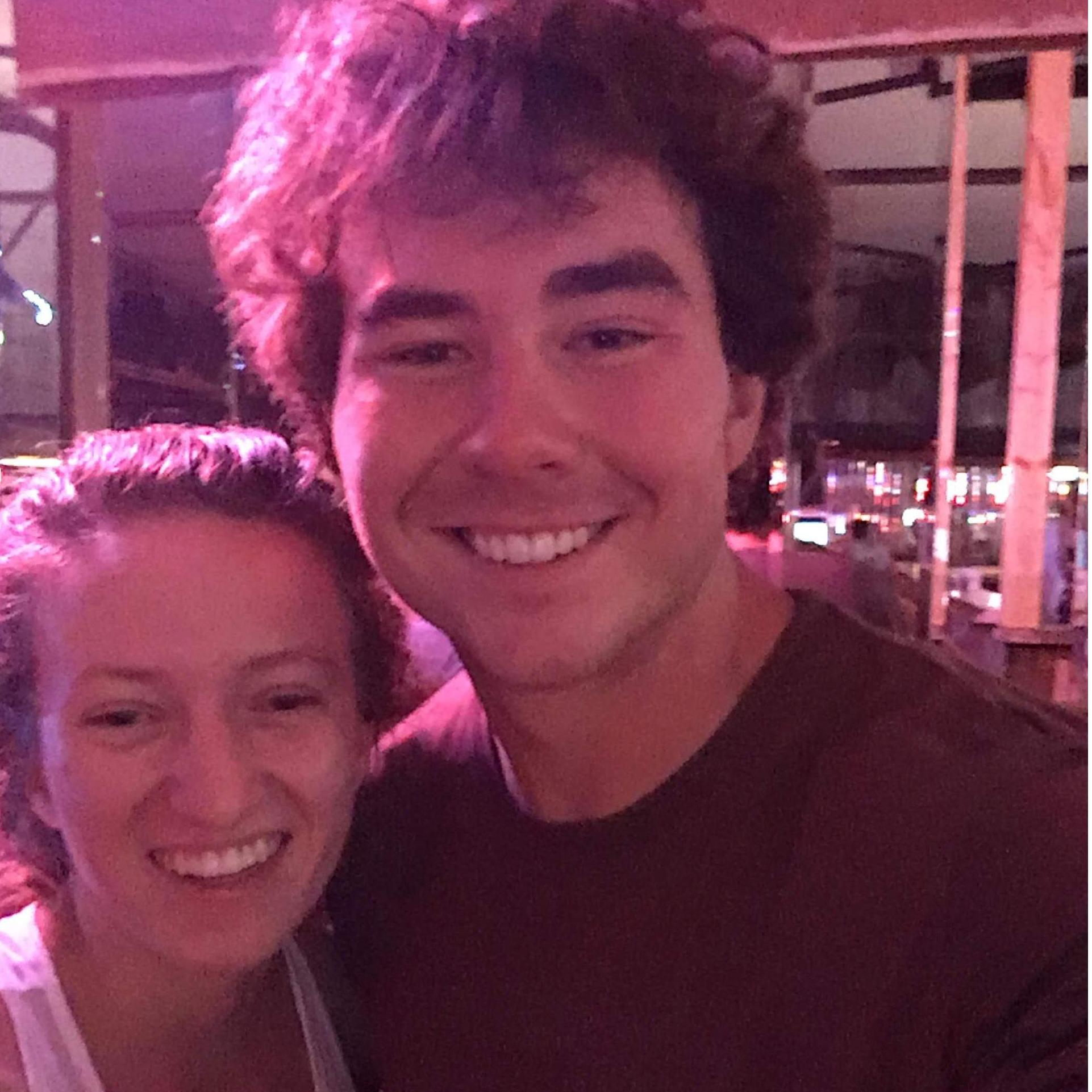 They met here at the Cowboy Saloon. This may be a low quality photo, but they're a high quality couple!