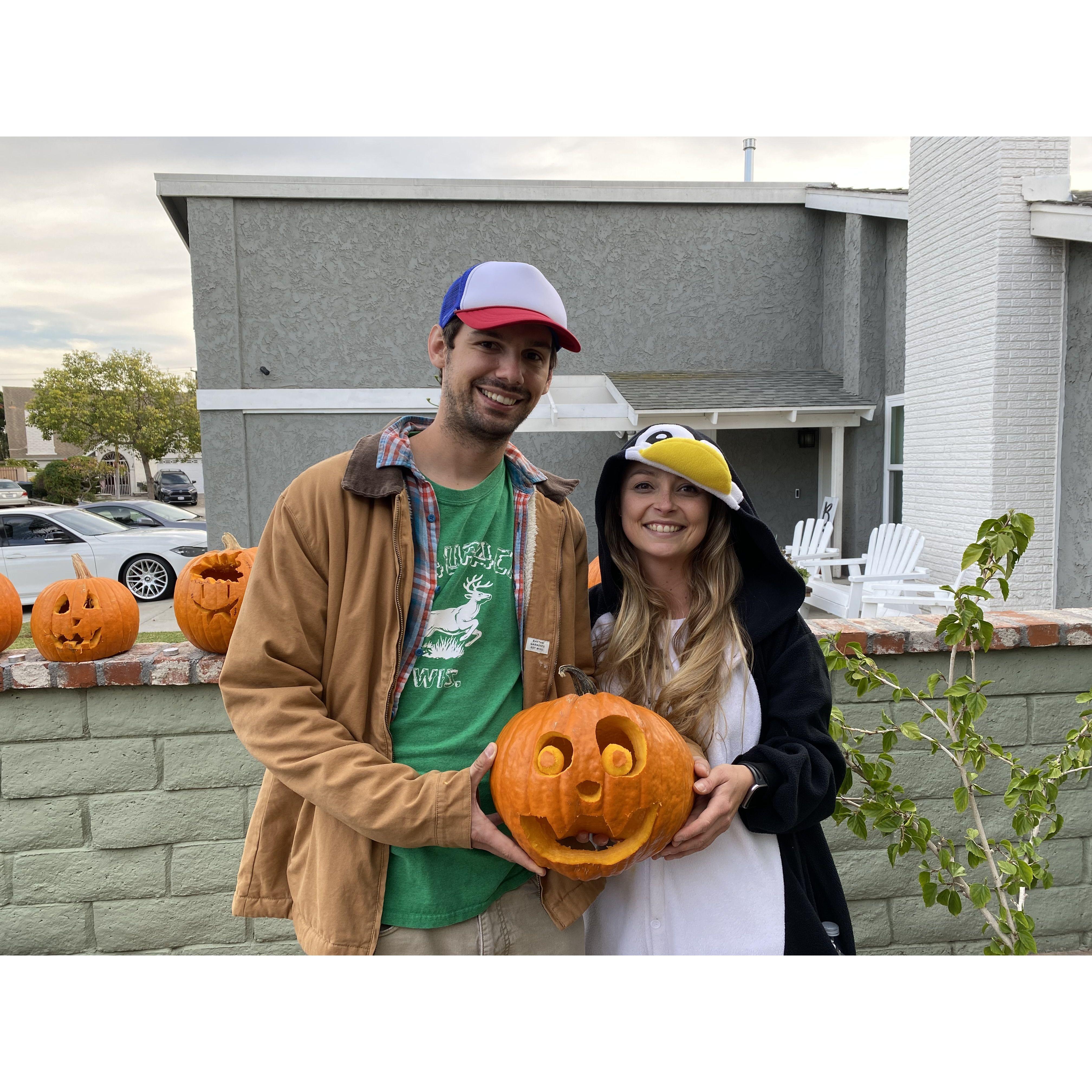 Dustin's First Pumpkin Carving with Kandice's Family--Annual Traditions are Important to the Knopps