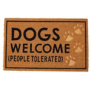 Mud Pie Dogs Welcome Door Mat Coir Doormat,
