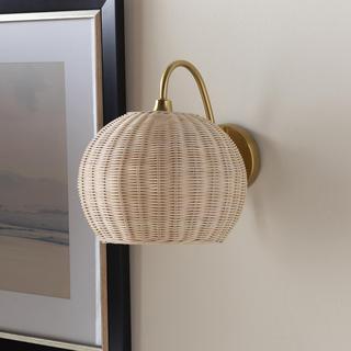 Mina Rattan Wall Sconce