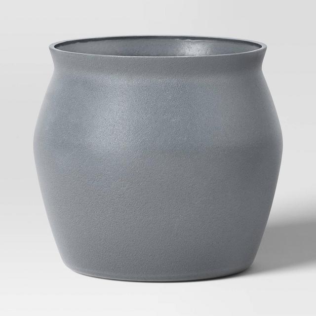 Speckled Composite Indoor Outdoor Planter Pot 16"x16"x14" Charcoal Gray - Threshold™
