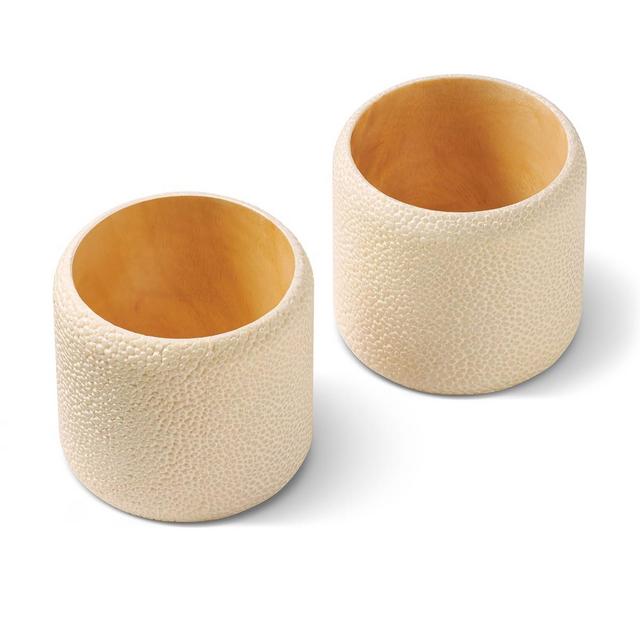 AERINShagreen Napkin Rings, Set of 2