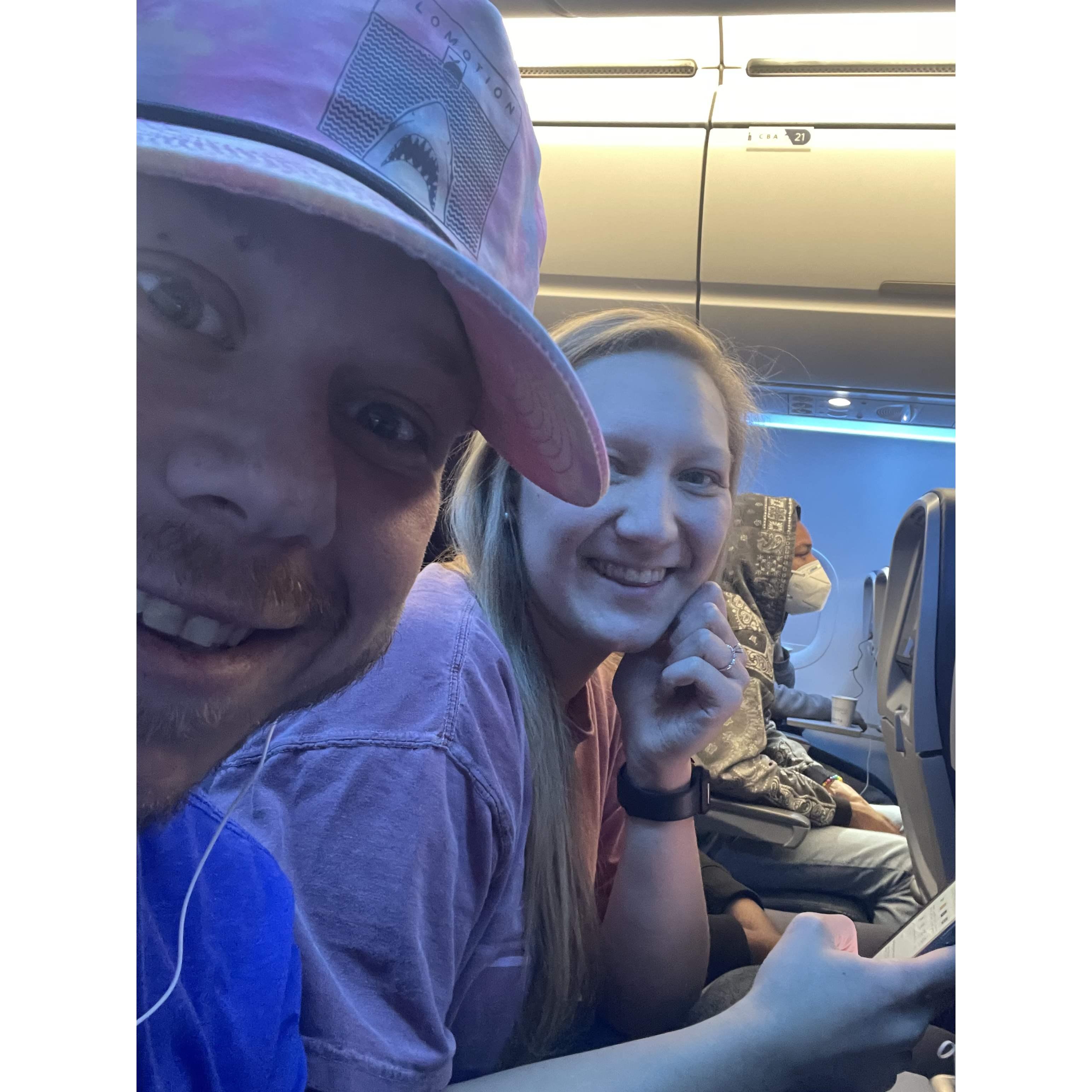 First plane ride together. Also first cross country trip together.