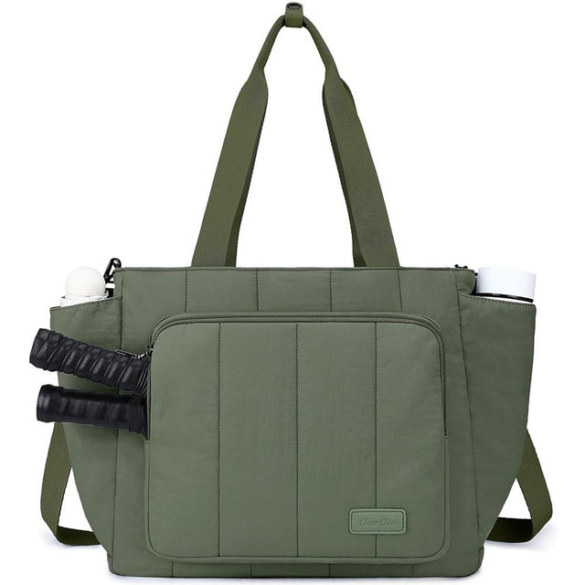 Chase Chic Pickleball Tote Bag for Women,Lightweight Puffer Quilted Pickle Ball Paddle Holder for Gym Sports