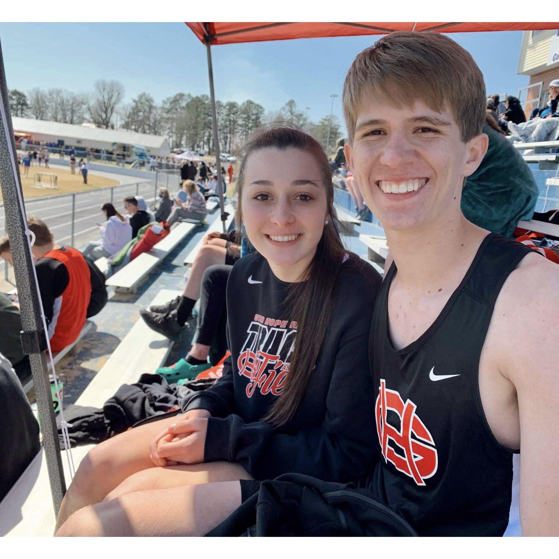 Our first track meet together! March 7, 2021