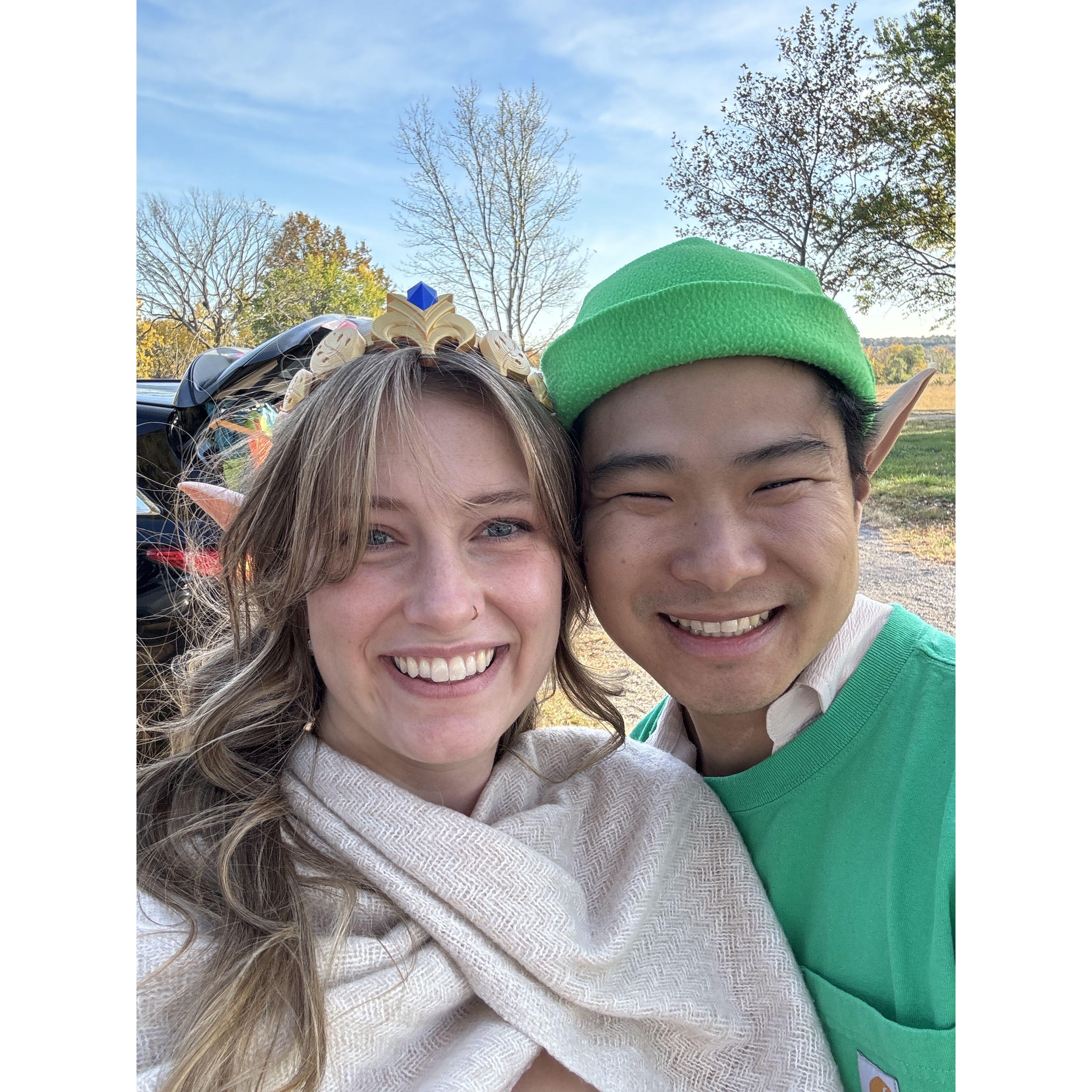 We dressed up as Link and Zelda for our church's Trunk and Treat!