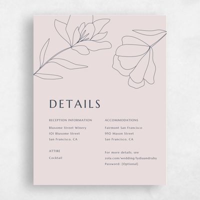 Pink Floral Wedding Enclosure - Emeline
