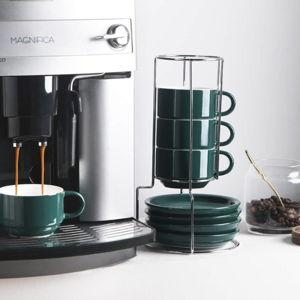SWEEJAR - Porcelain Espresso Cups with Saucers