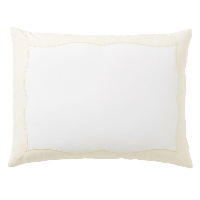 Flax Monique Lhuillier Daphne Organic Percale Sham, Standard