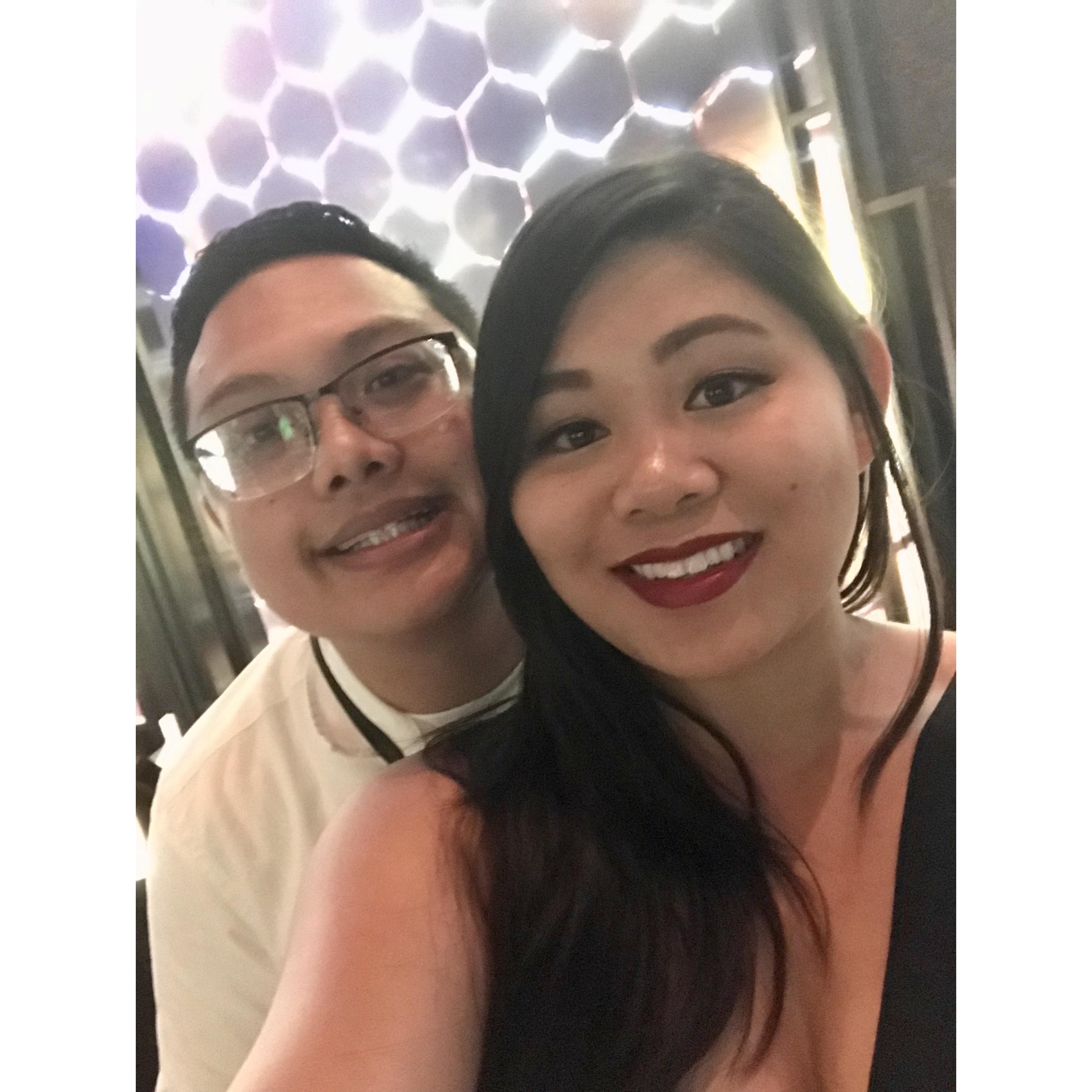 Jan and Kalia at a club during their trip to Vegas