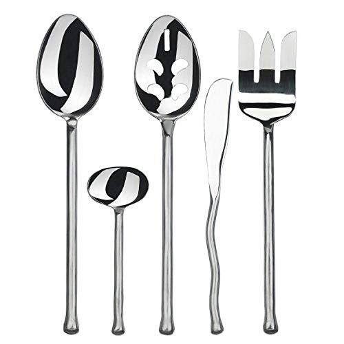 Gourmet Settings Exotique Platinum 5 pc Stainless Steel Hostess Set