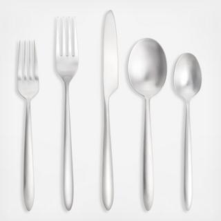 Velo Brushed 5-Piece Flatware Set, Service for 1