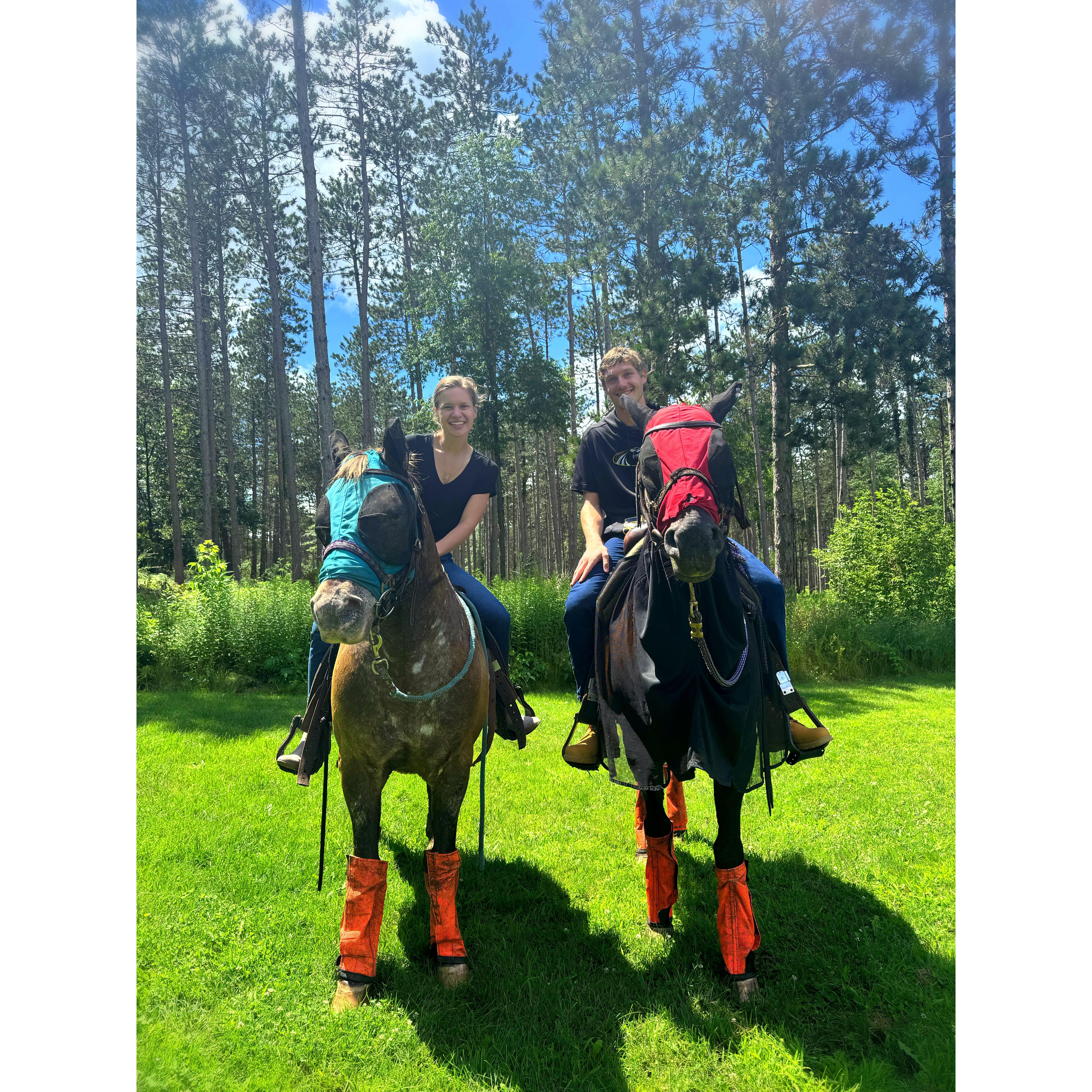 Horseback riding for Curt's birthday
