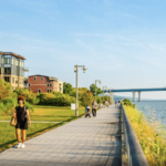 Scenic Hudson River Walk Park at Tarrytown