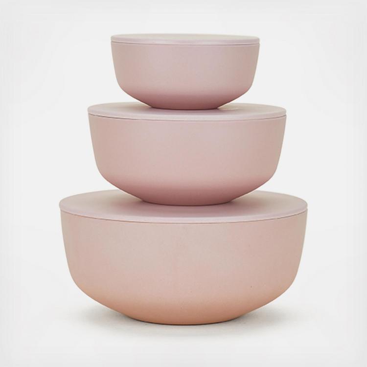 Hawkins New York Set of 3 Essential Lidded Bowls in Blush