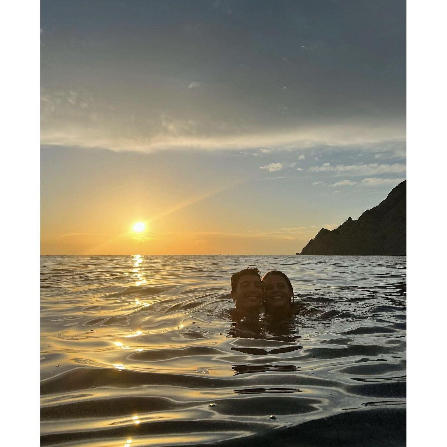 Swimming in the Mediterranean Sea