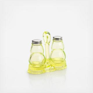 Salt & Pepper Shakers With Tray