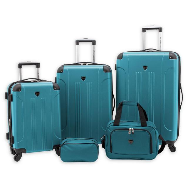 Traveler's Club® Chicago Plus 5-Piece Hardside Spinner Luggage Set in Teal