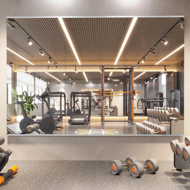 pertetey Home Gym Mirror, 56X16 Inch(Each)-3Pcs, Frameless Large Full Body Mirror Yoga Mirror, Tempered Glass Mirror, Full Length Wall Mounted Mirror for Gym, Yoga Studio, Bedroom, Dancing Studio