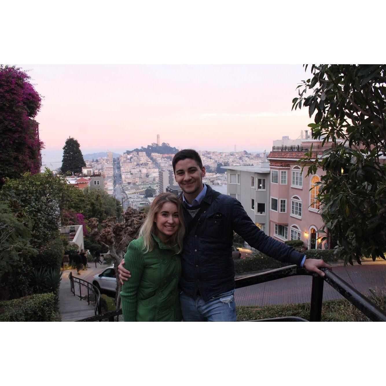 Lombard Street in SF, CA.