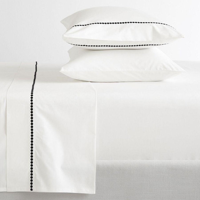 Pearl Organic Percale Sheet Set, Black, Full