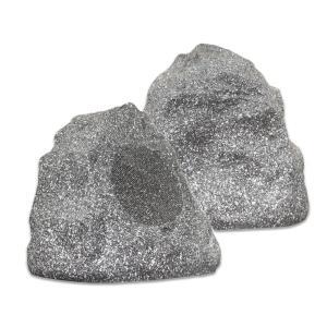 Outdoor Granite Rock 2-Speaker Set for Deck Patio Garden