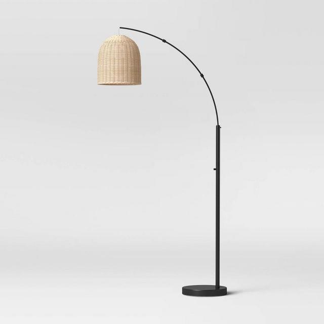 Addison Rattan Floor Lamp Natural (Includes LED Light Bulb) - Threshold™