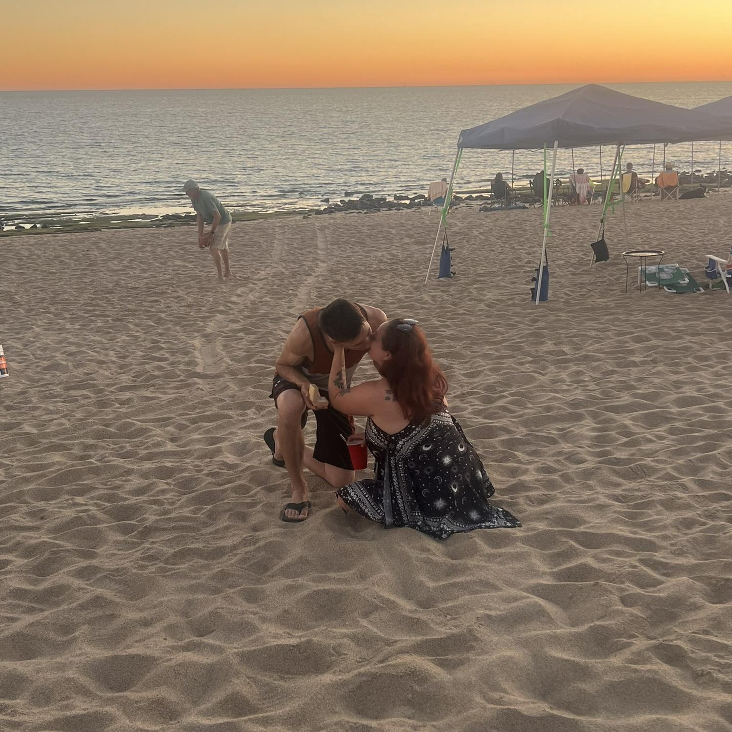 The Proposal 
On a beach in Mexico!