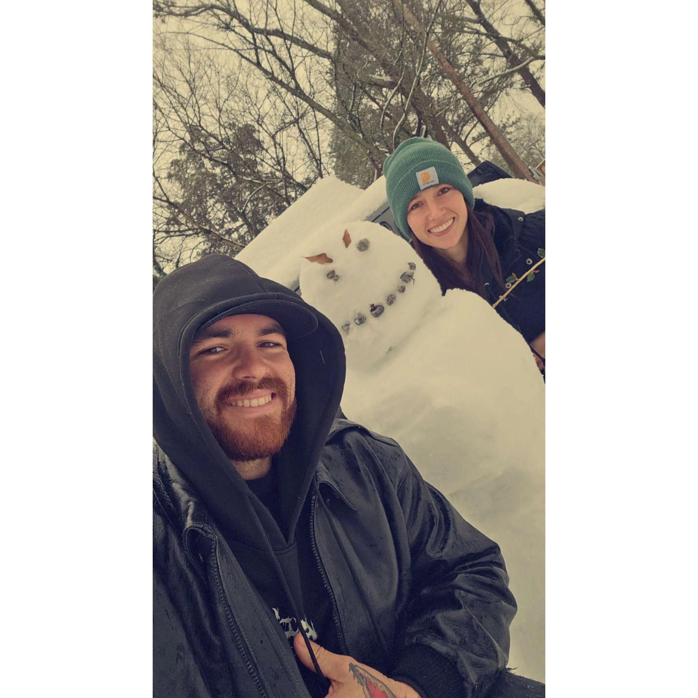 Colts first Snowman