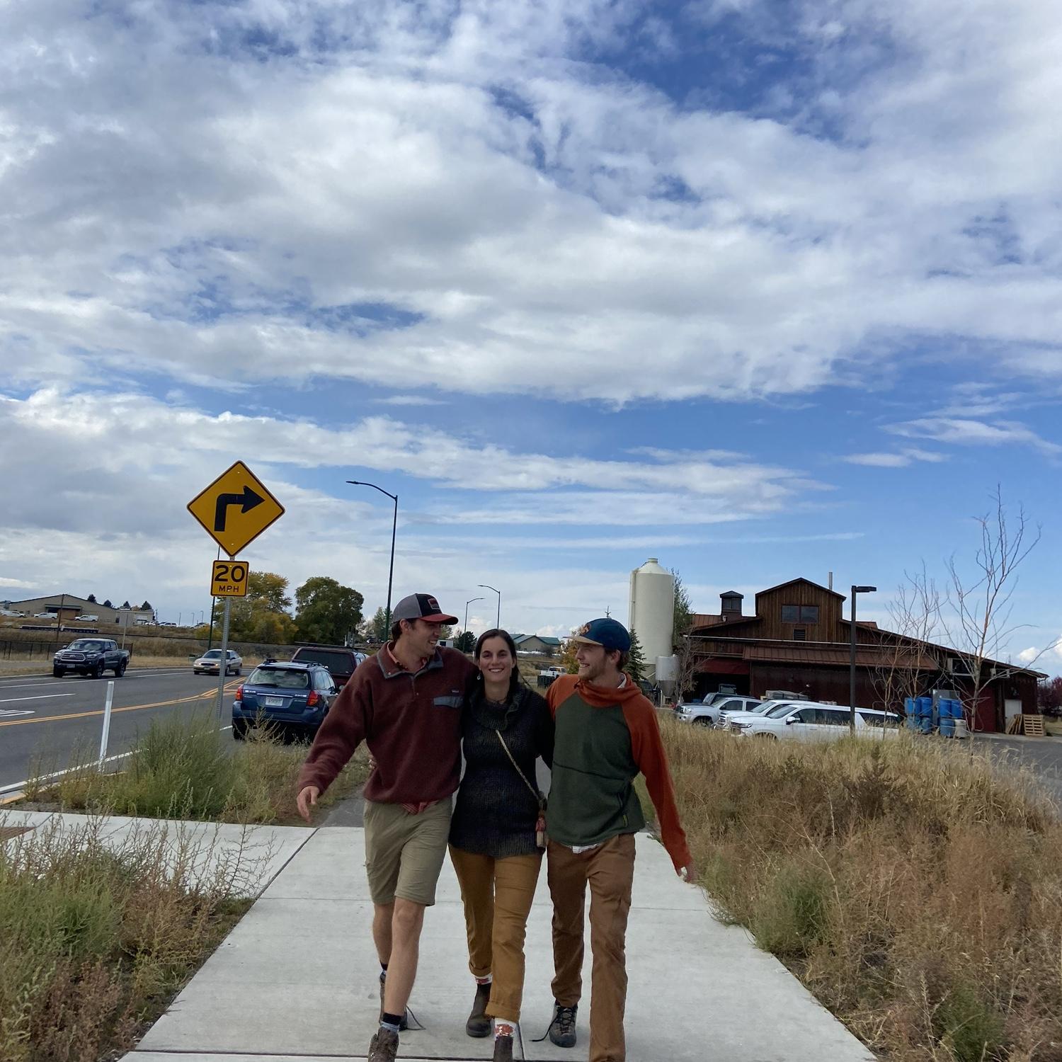 Bozeman, MT with our officiant, Kenyon! 2021