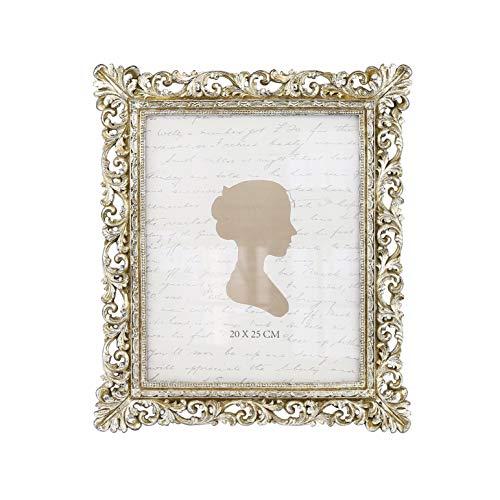 Sunlit Vintage Picture Frame 8x10 Inch, Luxury Antique Photo Frames with Glass Front, Photo Display, Tabletop Wall Hanging, Gift Ideas, Antique Silver