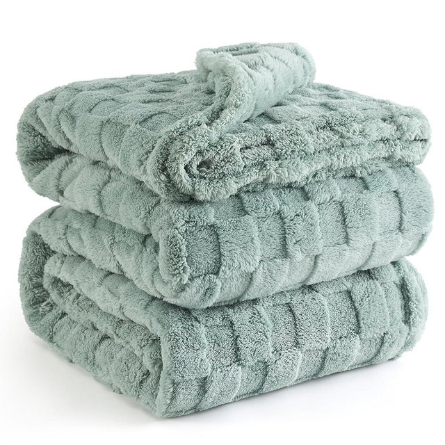 Bedsure Fleece King Blanket for Couch - Super Soft Cozy Blankets for Women, Cute Small Blanket for Girls, 108x90 Inches，Sage Green